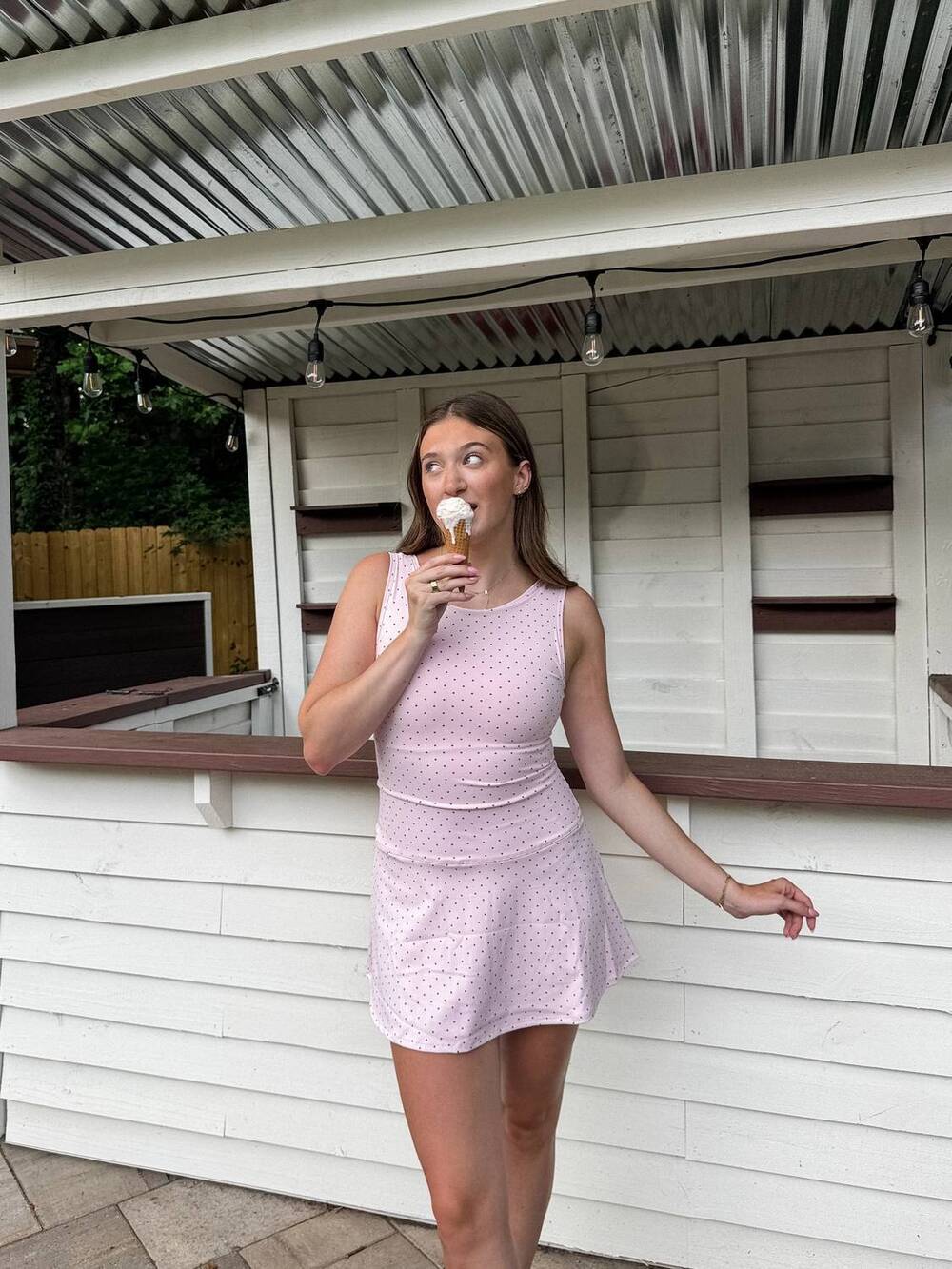 NEW KIMBERLY C strawberry mocha athletic dress in pink